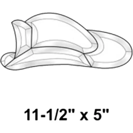 11-1/2" x 5" Exquisite Clear Glass Fireman Helmet Bevel Cluster EC233 {2}