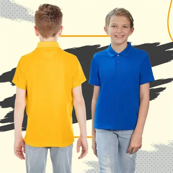 UltraClub&reg; Youth Cool & Dry Mesh Piqu&eacute; Polo Red {2}
