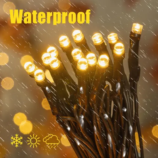 66ft Maple Leaves String Lights Fall Decor for Home Thanksgiving Decorations {2}