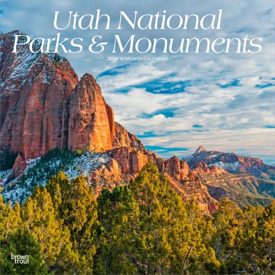 Utah National Parks & Monuments | 2026 12 x 24 Inch (Hanging) Monthly Square Wall Calendar | Plastic-Free {1}