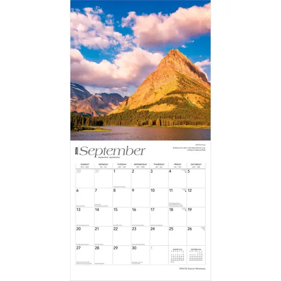 Montana Wild & Scenic | 2026 12 x 24 Inch (Hanging) Monthly Square Wall Calendar | Plastic-Free {4}