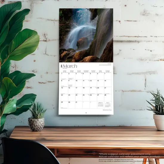 Texas Wild & Scenic | 2026 12 x 24 Inch (Hanging) Monthly Square Wall Calendar | Plastic-Free {5}