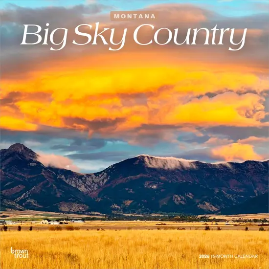 Big Sky Country | Montana Places | 2026 12 x 24 Inch (Hanging) Monthly Square Wall Calendar | Plastic-Free {1}