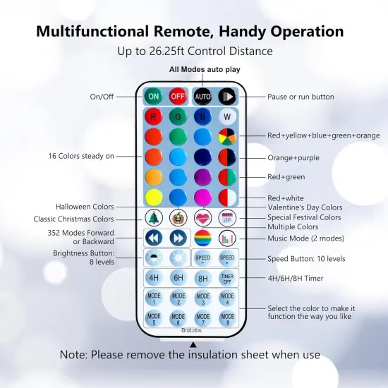 100 LED Color Changing Christmas Fairy Lights with Remote Timer - 100 LED USB {2}