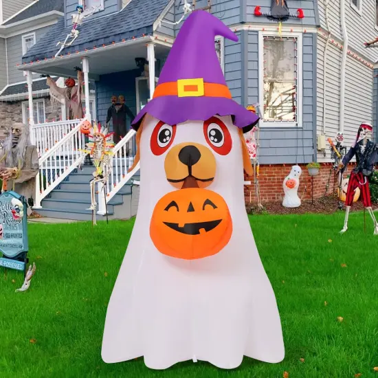 6.2 FT Halloween Inflatables Dog Outdoor Decorations {4}