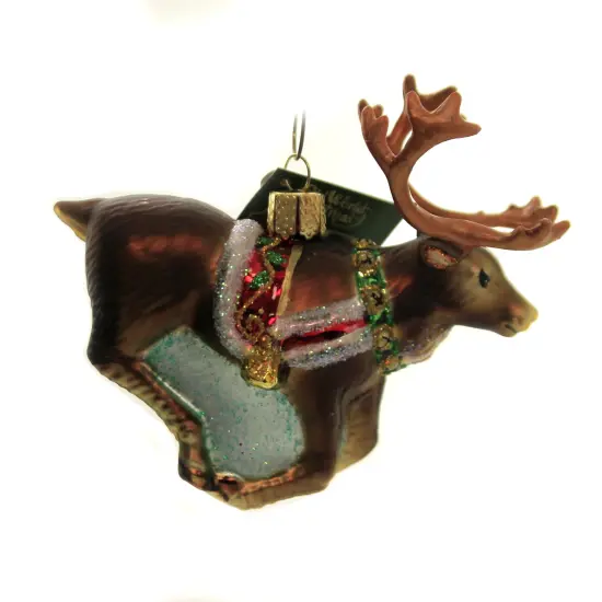 Old World Christmas 4.0 Inch Reindeer Tree Ornament , Ornament Magical Brown {1}