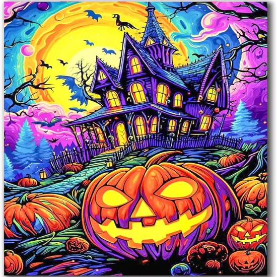 12x16inch - Halloween Diamond Painting Kit {1}