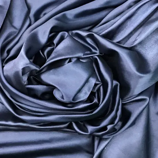 1 Yard Navy Stretch Charmeuse Fabric Shiny Lightweight Satin for Gowns Costumes Dresses 59&rdquo; Width {1}