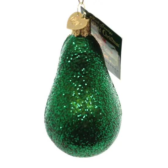 Old World Christmas 3.25 In Avocado Tree Ornament , Rnament Fruit Seed Green {2}