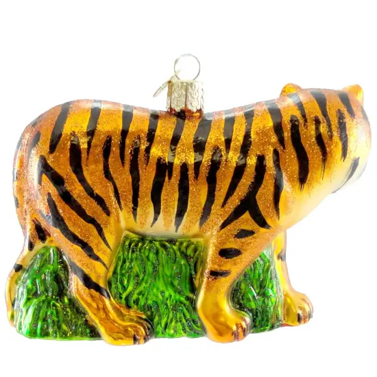Old World Christmas 3.25 In Tiger Christmas Tree Ornament , Ornament Wildlife Tiger Orange {2}