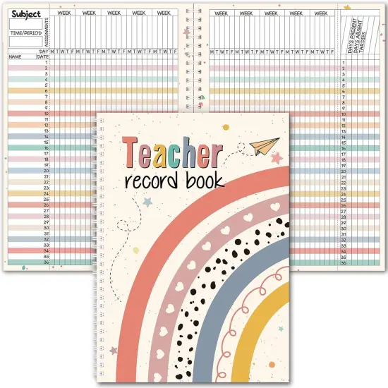 Teacher Record Book (Boho Heart Dot) {1}