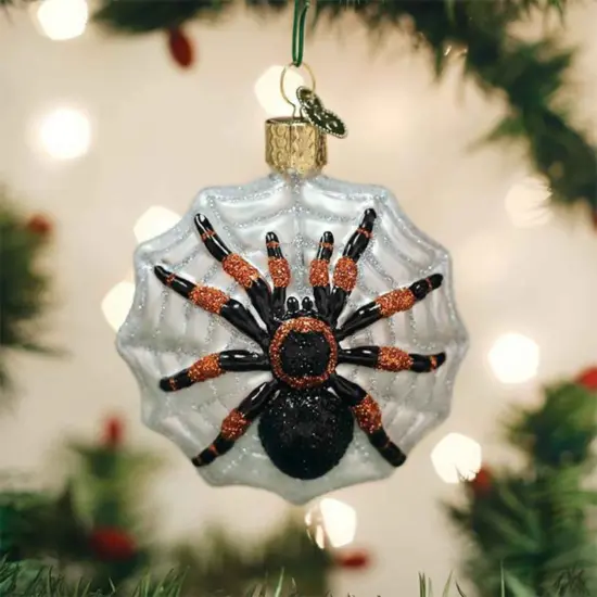 Old World Christmas 3.0 Inch Tarantula Halloween Tree Ornament , Halloween Decor Spider Halloween Black {3}