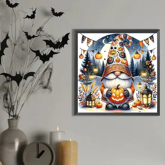 Halloween Gnome Pumpkin Moon Diamond Art Kits for Adults {2}