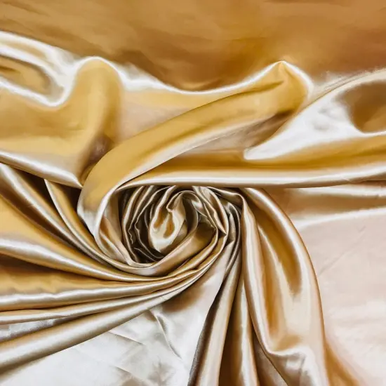 1 Yard Shiny Satin Backdrop Fabric Lightweight Polyester Drapery 5 feet wide x 8 feet high Gold {1}