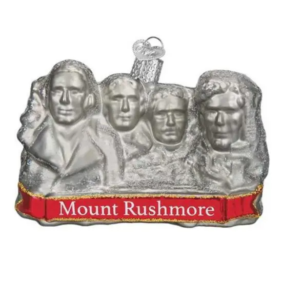 Old World Christmas 2.75 In Mount Rushmore Christmas Tree Ornament , Black Hills South Dakota Gray {1}