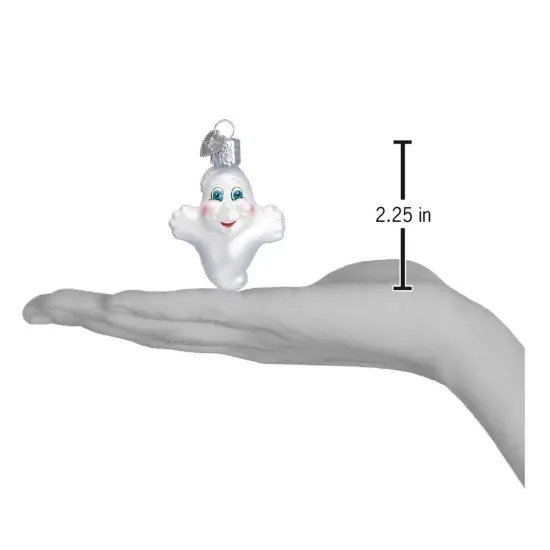 Old World Christmas 2.25 In Miniature Ghost Halloween Tree Ornament , Halloween White {2}