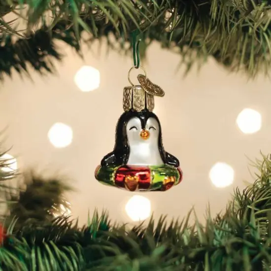 Old World Christmas 1.5 Inch Mini Penguin Tree Ornament , Gumdrops Collection Antarctica Multicolored {3}