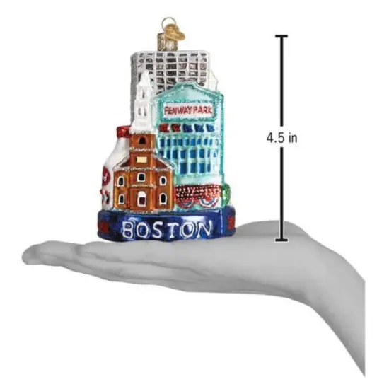 Old World Christmas 4.5 Inch Boston City Christmas Tree Ornament , Ornament Massachusetts Fenway Multicolored {2}