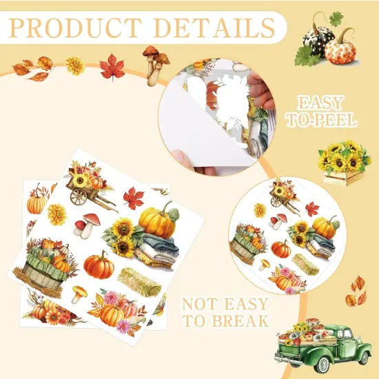 Fall Rub on Transfers for Crafts - 12 Sheets {2}