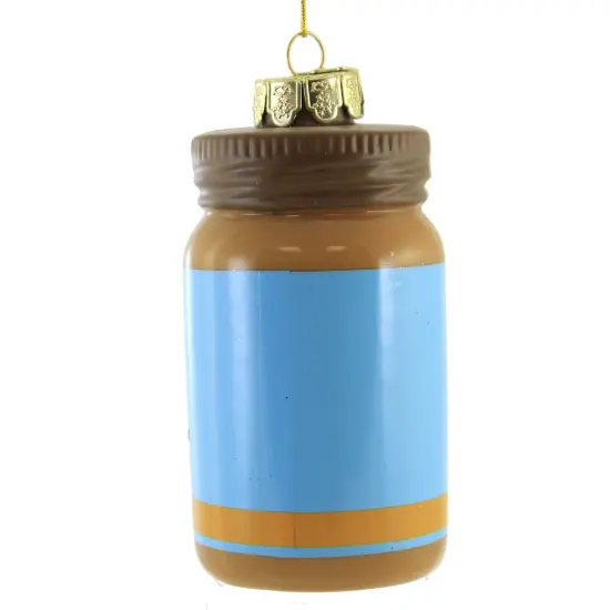 Noble Gems 4.5 Inch Almond Butter Jar Tree Ornament , Organic Smooth Healthy Creamy Brown {2}