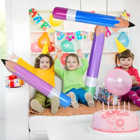 Colorful Pencil Foil Balloons Back To School Balloons Set-5 Pcs 27 Inch {3}