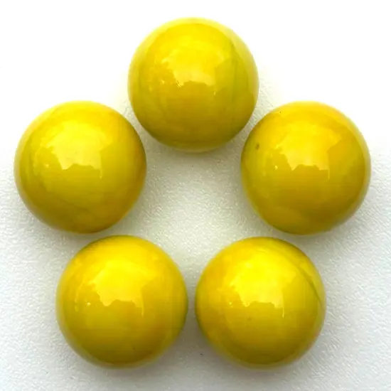 YOU CHOOSE COLOR Glass Marbles 25mm (1 inch) SHOOTER Taw Lot of 5 Yellow {1}