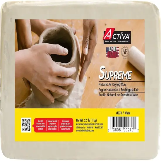 Supreme Artist's Air-Dry Modelling, 2.2 pounds, White Clay {1}