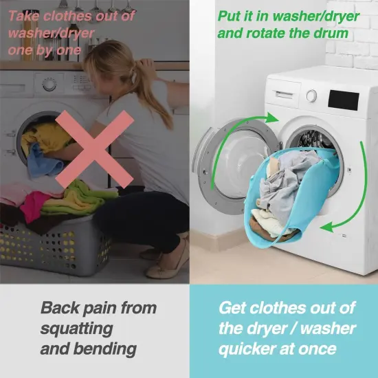 27" Pop Up Laundry Hamper, Collapsible Laundry Basket for Dirty Clothes Dryer & Washer Removal, Foldable Pop Up Clothes Hamper with Durable Handles {3}