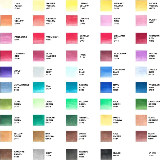 Gouache Paint 50 Colors 12 ml/ 0.406 oz. - Quality Non Toxic Pigment Paints for Canvas, Fabric, Crafts, and More {2}