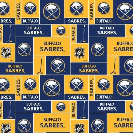 NHL Licensed Buffalo Sabres 840-SAB Cotton Fabric by the Yard {1}