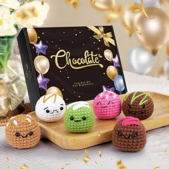 Crochet Kit for Beginners - 6 PCS Chocolates {5}