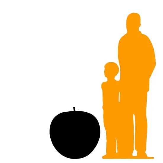 Large Green Apple Over Sized Statue {2}