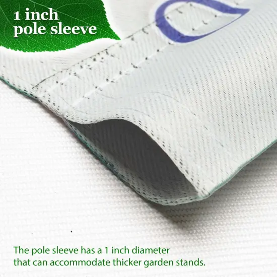 G128 Combo Pack: Garden Flag Stand 36x16IN & Garden Flag Hello Spring Hummingbird Flowers Printed 12x18IN Double Sided {2}