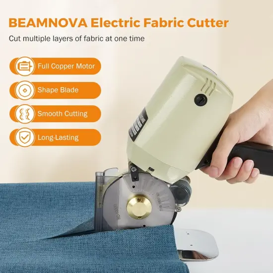 Fabric Cutter Electric Cloth Cutting Machine Roller with Extra 4 Inch Rotary Blade Hand Held Fabric Slitting Machine For Multi-Layer Clothing, Textiles, Paper, Blanket, Hat, etc {2}