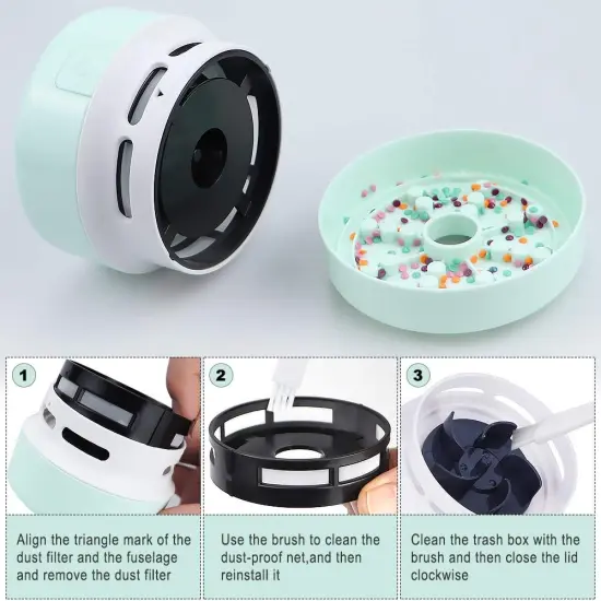 Diamond Accessories Tools, Diamond Tools for Diamonds, Desk Accessories Vacuum Cleaner Mini, Green Hand-Held Vacuum Cleaner {3}