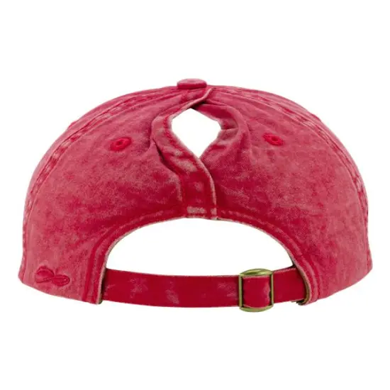 Infinity Her&reg; Women's Pigment Dyed with Fashion Undervisor Cap Red/ Leopard {2}