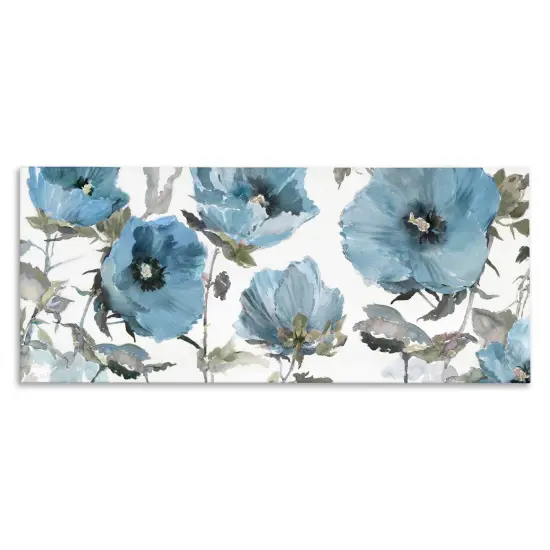 Stupell Industries Blue Poppies on White Canvas By Theresa Heidel {1}