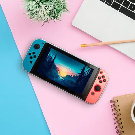 Insten Dockable Clear Case For Nintendo Switch Console and Joycon Controllers, Detachable 3-in-1 Crystal Hard Shell Protective Non Slip Cover {6}