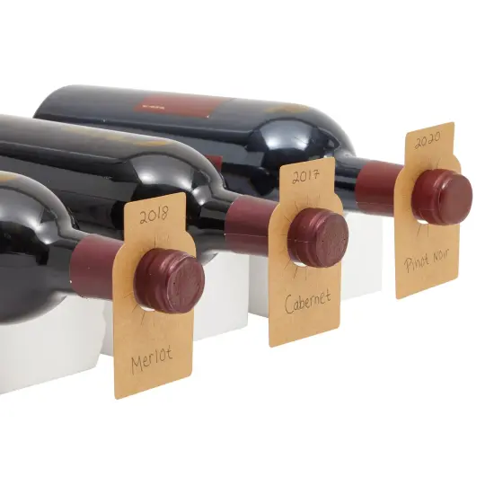 Juvale 300 Pack Kraft Wine Bottle Tags for Cellar Collection, Champagne, Hanging Labels for Name, Year, Tasting Notes (2.2x3.5 in, Brown) {7}