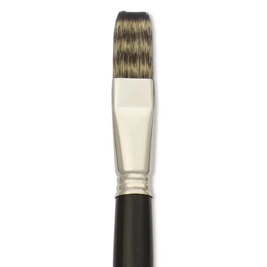 Escoda Vintage Synthetic Brush - Flat, LongHandle, Size 18 {1}