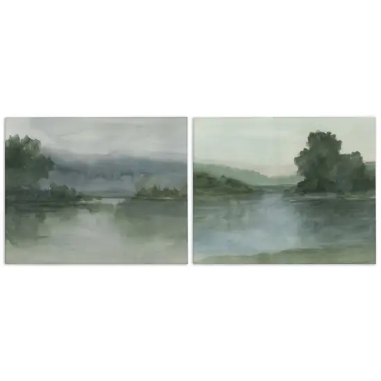Stupell Industries Misty Twilight Lake View 2pc Canvas Set By Ethan Harper {1}