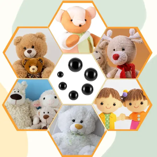 300 PCS Black Safety Eyes Crochet Animals Doll Making {5}