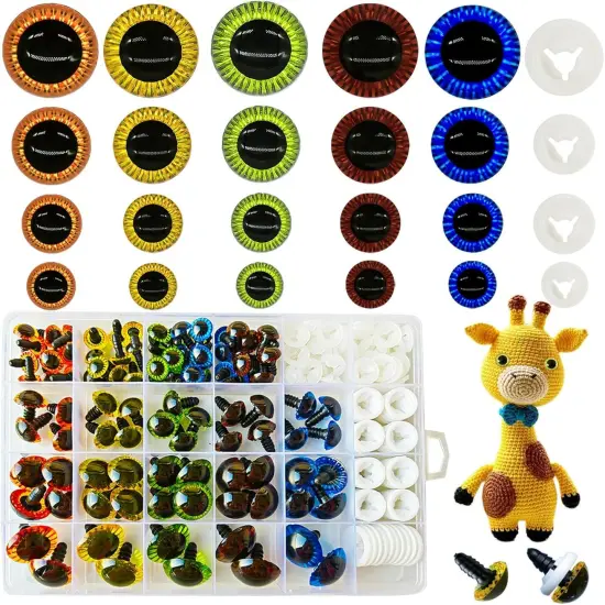 100pcs Safety Eyes 11mm-23mm Glitter Safety Eyes {1}