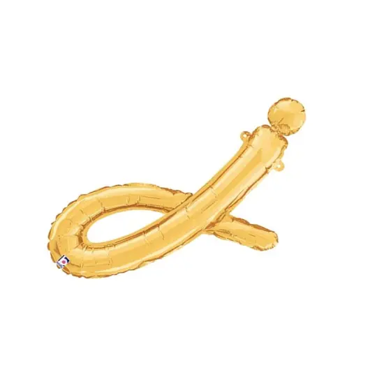 Betallic&reg; 24 inch Script Letter J Gold Air Fill Only {5}