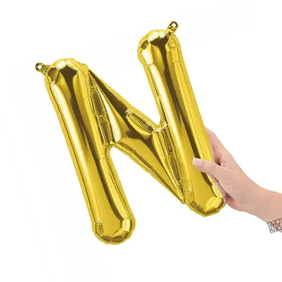 NorthStar Balloons&reg; 16" Gold Letter N Balloon Air Fill Only {2}