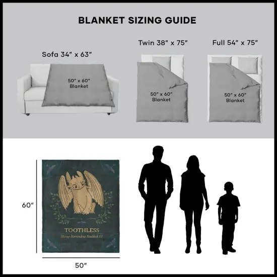Universal How to Train Your Dragon Silk Touch Sherpa Throw Blanket Hiccup and Toothless {6}