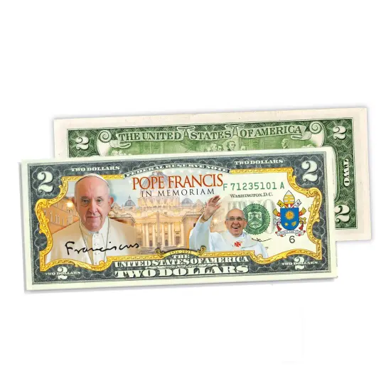 Collections Etc Pope Francis In Memoriam Collectible $2 Bill {1}