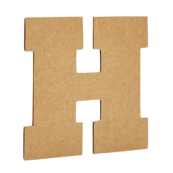 104 Piece Unfinished Cardboard Alphabet Letters for DIY Crafts, Classrooms Projects (3x3 In) Brown {7}
