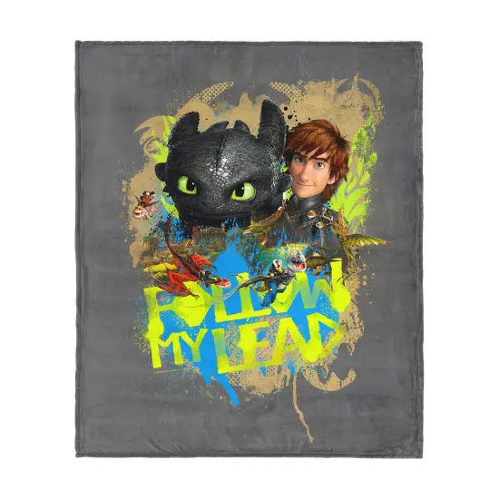 Universal How to Train Your Dragon Silk Touch Throw Blanket Hiccup and Toothless {9}