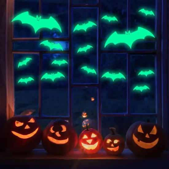 Glow in The Dark Bat Wall Decor {2}